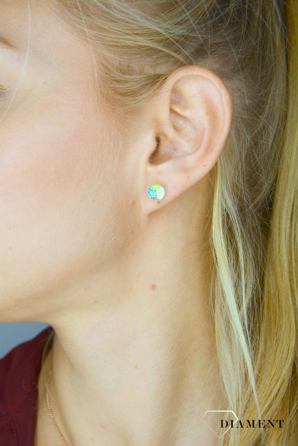 Kolczyki szkło weneckie wzory w jasnych kolorach Murano 17.jpg